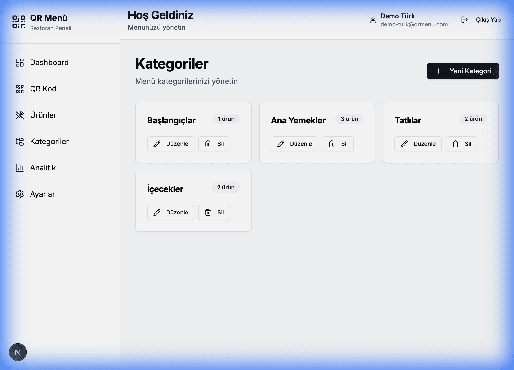 Kategoriler Önizleme